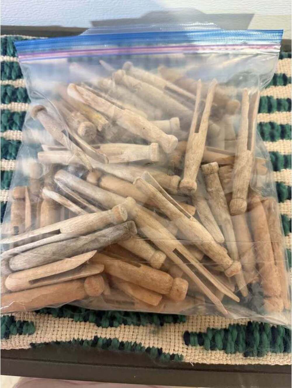 Vintage Wooden Clothespins Bulk Lot
